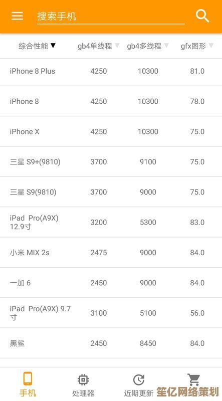 如何快速查找手机处理器性能天梯图并对比不同型号
