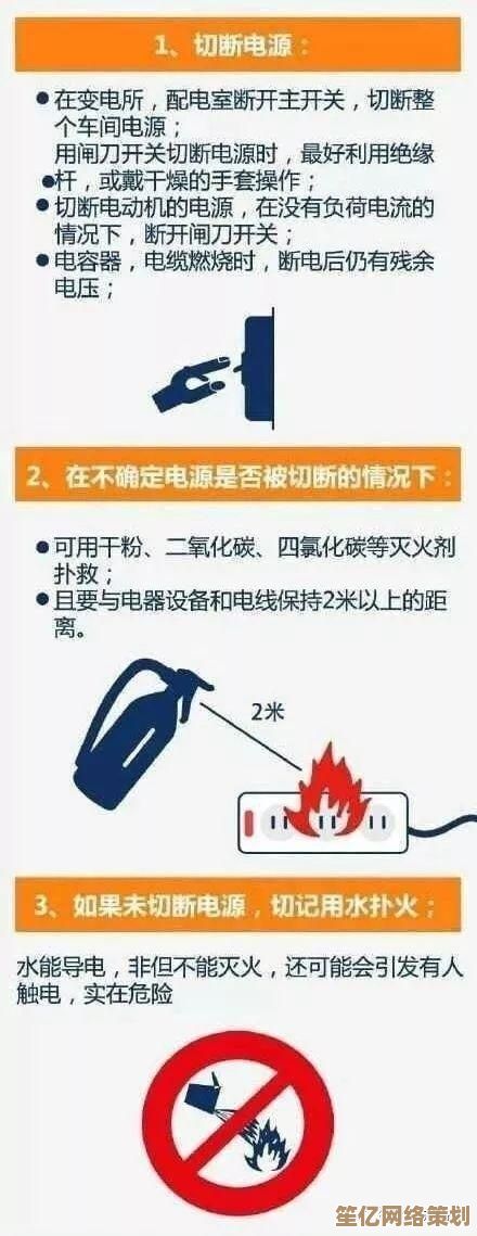 电脑突发火灾应急指南：安全操作步骤与预防措施详解