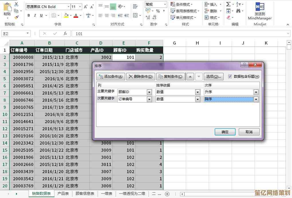 Excel数据排序全攻略：高效整理技巧助你轻松管理数据