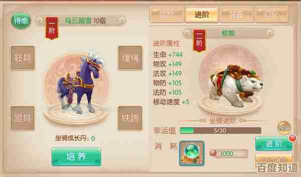 桃花师坐骑等级提升碎碎念：材料、任务和日常怎么安排