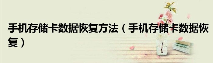 手机内存卡误删数据?完整恢复方法全解析 手机内存卡误删数据?完整恢复方法全解析