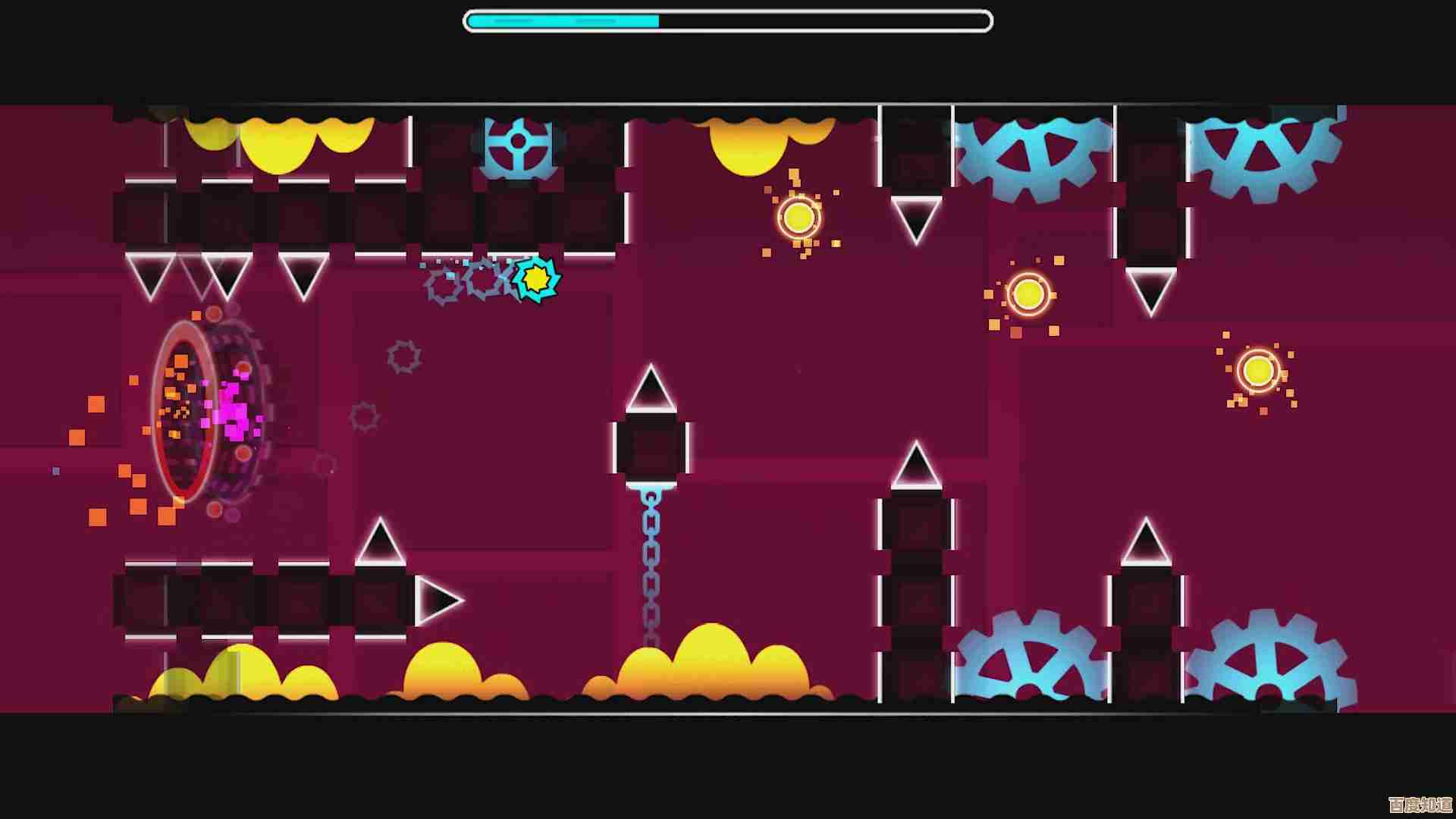 几何冲刺第16关 Hexagon Force 攻略：这一路死法和走位心得还不全但能过关