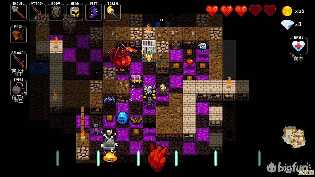 无底洞里的极其酷炫地牢游戏，感觉下一秒就坠下去