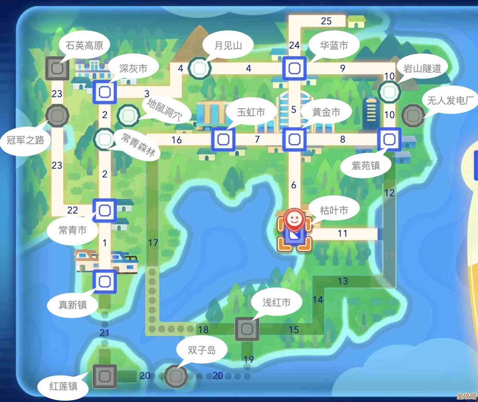 玩宝可梦大集结找尔宾博士？看这份地图速查（别走错）