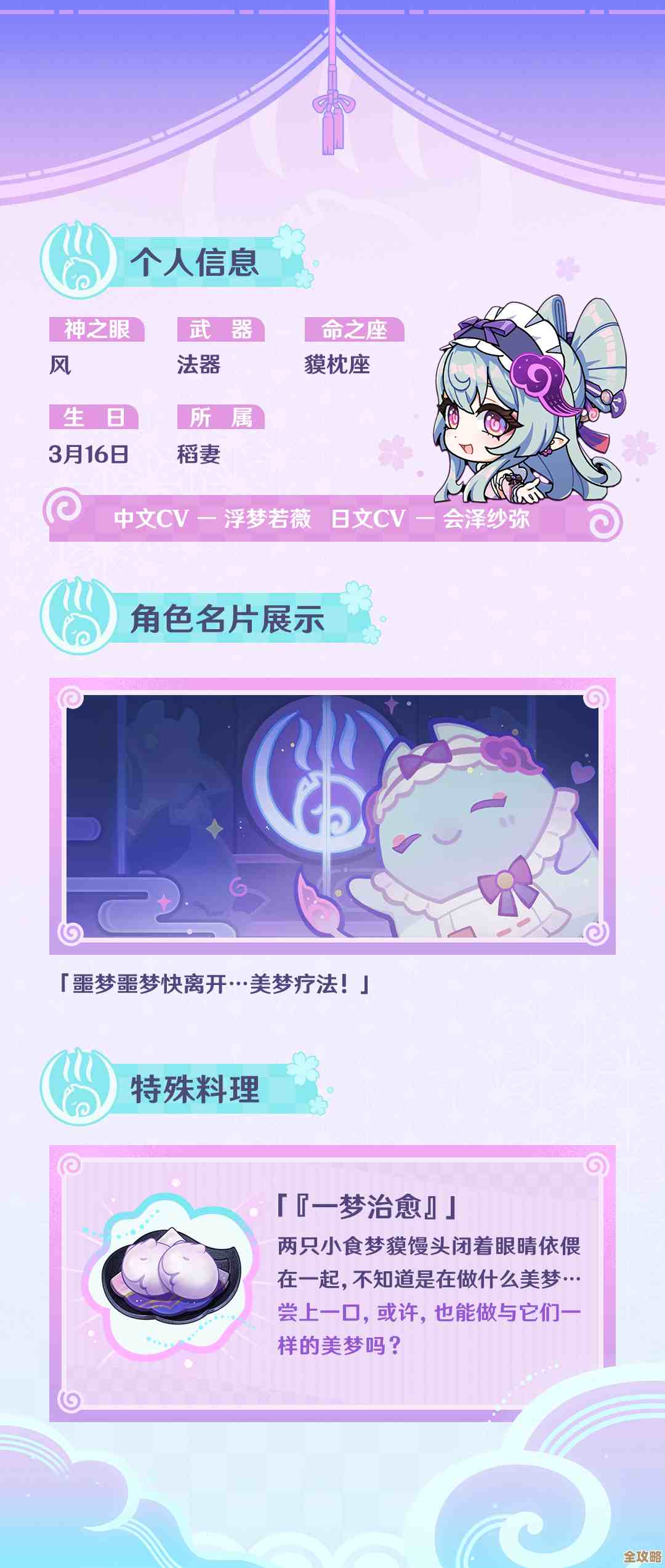 《原神》梦见月瑞希角色介绍，零碎想法、培养方向不太完整