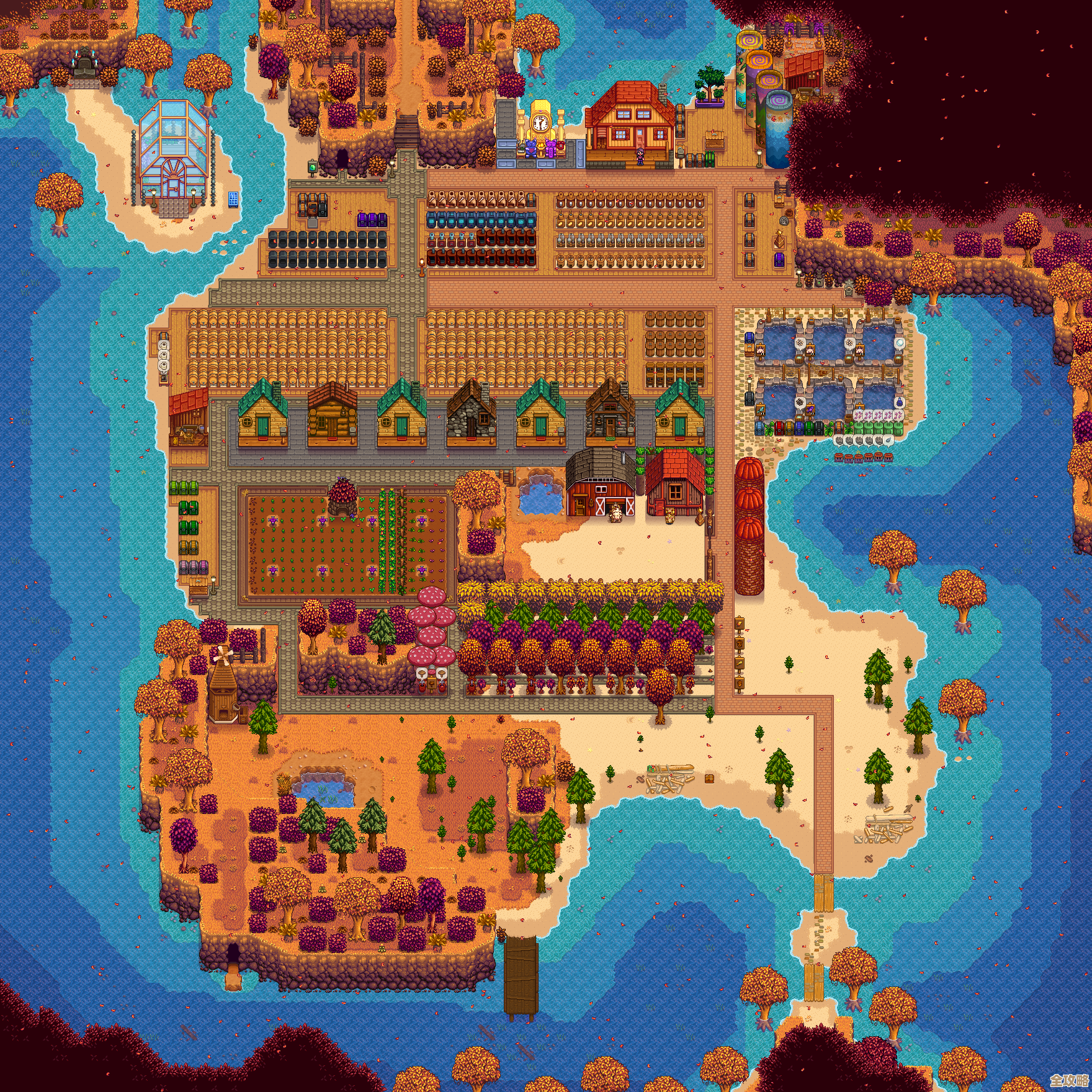 星露谷物语沙滩农场怎么搭配设施和收获最大化 一些零散建议