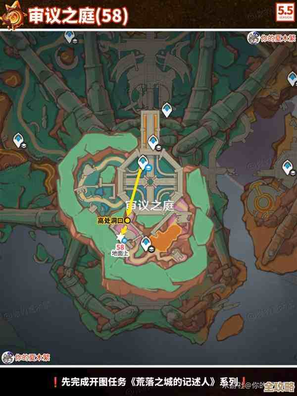 原神源火祭坛前往方法，嗯地图看着复杂其实这几步就能到