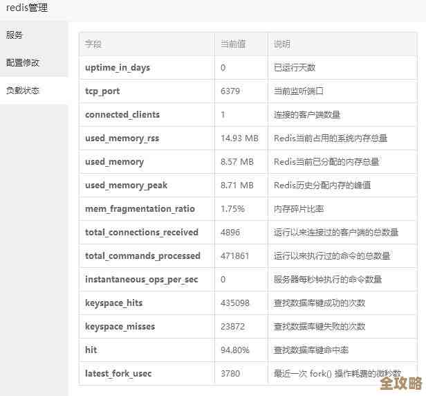 想看看redis到底是不是正常运行，服务状态咋样呢？